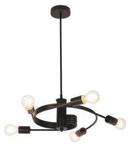 Rabalux 2098 - Lampadario fisso CARLY 5xE27/15W/230V nero