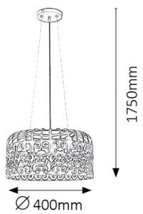 Rabalux 2163 - Lampadario ALESSANDRA 3xE27/60W/230V bianco