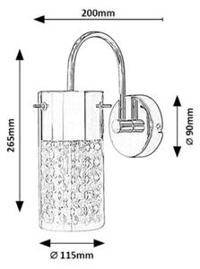 Rabalux 2194 - Applique bagno NIAGARA 1xE14/40W/230V IP44 cromo