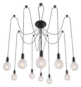 Rabalux 2224 - Lampadario CASPAR 10xE27/60W/230V nero