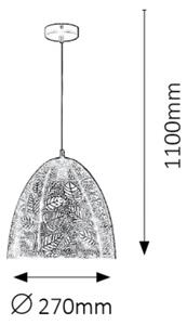 Rabalux 2277 - Lampadario a sospensione con filo MANORCA 1xE27/40W/230V