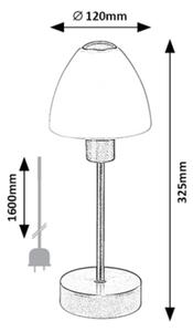 Rabalux 2296 - Lampada da tavolo dimmerabile LYDIA 1xE14/40W/230V nero