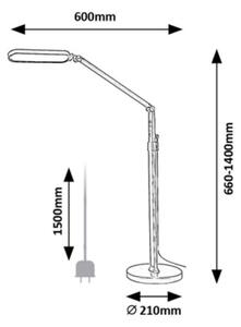 Rabalux 2310 - Lampada da terra dimmerabile a LED DRACO LED/13W/230V 3000-6000K nero
