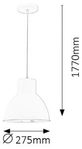 Rabalux 2578 - Lampadario DEREK 1xE27/60W/230V nero