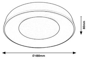 Rabalux - Plafoniera LED dimmerabile LED/38W/230V bianco + +TC 3000-6500K