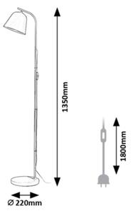 Rabalux 3096 - Lampada da terra MALIA 1xE27/25W/230V