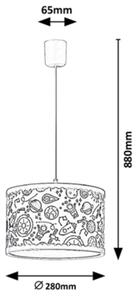 Rabalux - Lampadario a sospensione per bambini 1xE27/40W/230V blu