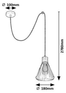 Rabalux 3148 - Lampadario a sospensione con filo FARFALLE 1xE27/40W/230V nero/faggio