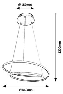 Rabalux - Lampadario LED su filo LED/40W/230V