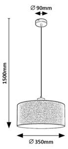 Rabalux 3247 - Lampadario su corda MIGUEL 1xE27/40W/230V