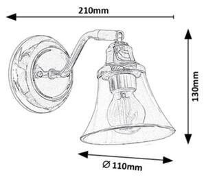 Rabalux 3207 - Bathroom wall lamp ANTOINE 1xE14/40W/230V IP44