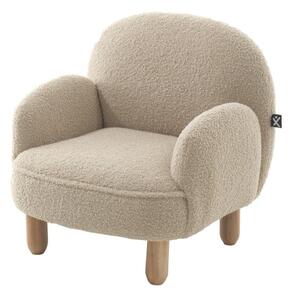Poltrona per bambini beige con rivestimento in bouclé Rocky – Vipack