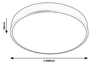 Rabalux 3316 - Plafoniera LED dimmerabile TESIA LED/60W/230V 60 cm + +TC