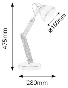 Rabalux 4199 - Lampada da tavolo AKSEL 1xE14/15W/230V nero