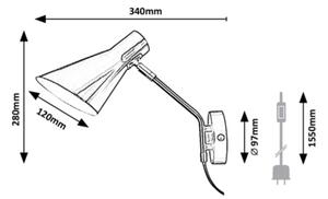 Rabalux 4504 - Lampada da muro ALFONS 1xE27/25W/230V
