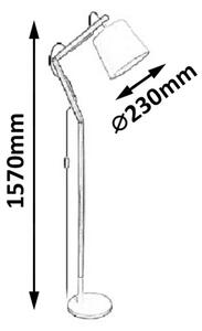 Rabalux 4192 - Lampada con piedistallo THOMAS E27/60W