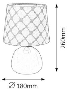 Rabalux 4379 - Lampada da tavolo ELLIE E14/40W bianco