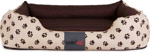Cuscino per cani Hobbydog - Prestige - 110 x 90 x 25 cm [taglia: XXL] - Beige con zampe