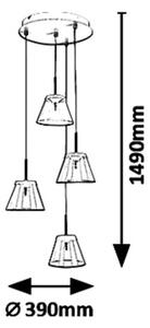 Rabalux 5032 - Lampadario LED a sospensione con filo AVIANA 4xLED/6W/230V
