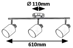 Rabalux 5011 - Faretto NATINA 3xE14/25W/230V