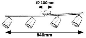 Rabalux 5048 - Luce Spot a LED SOLANGE 4xLED/6W/230V