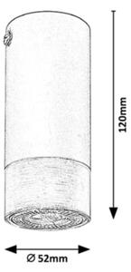Rabalux 5074 - Plafoniera ZIRCON 1xGU10/5W/230V 12 cm