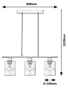 Rabalux - Lampadario su filo 3xE27/40W/230V