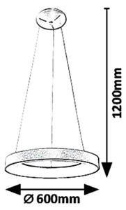 Rabalux - Lampadario LED a sospensione con filo CARMELLA LED/50W/230V diametro 60 cm