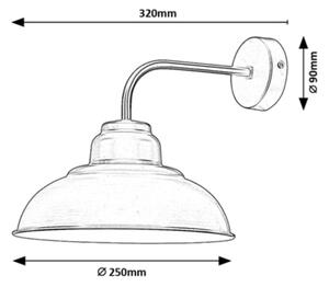 Rabalux 5307 - Lampada da muro DRAGAN 1xE27/60W/230V