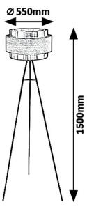 Rabalux 5385 - Lampada da terra BASIL 1xE27/40W/230V