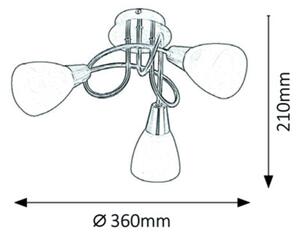 Rabalux 5533 - Lampadario fisso JENNA 3xE14/40W/230V ottone
