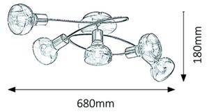 Rabalux 5552 - Lampadario fisso HOLLY 5xE14/40W/230V oro