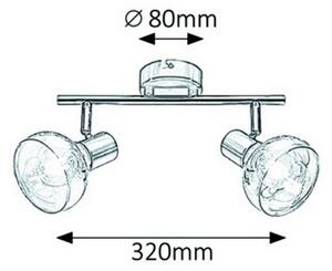 Rabalux 5547 - Faretto HOLLY 2xE14/40W/230V oro