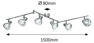 Rabalux 5553 - Faretto HOLLY 6xE14/40W/230V oro