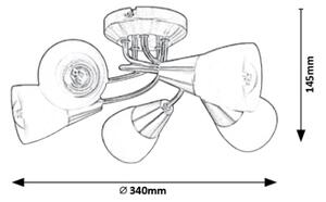 Rabalux 5691 - Plafoniera CONNOR 5xE14/40W/230V