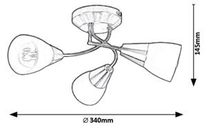 Rabalux 5690 - Plafoniera CONNOR 3xE14/40W/230V