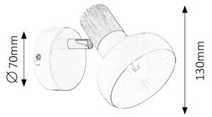 Rabalux 5943 - Faretto da parete HOLLY 1xE14/40W/230V bianco