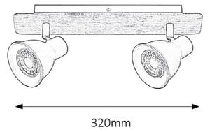Rabalux 5903 - LED Faretto MAC 2xGU10/15W/230V