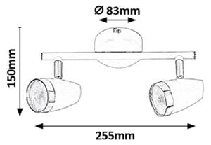 Rabalux 6513 - LED Faretto KAREN 2xLED/4W/230V
