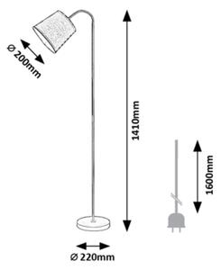 Rabalux 6640 - Lampada da terra GODRIC 1xE27/25W/230V nero