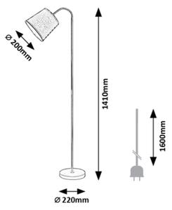 Rabalux 6639 - Lampada da terra GODRIC 1xE27/25W/230V grigio