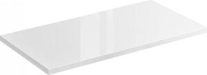 Piano Bagno 120 Cm Bianco Lucido Rovere Dorato Craft Mdf Pvc