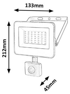 Rabalux 7068 - Riflettore LED con sensore FLOOD LED/30W/230V 4000K IP44 nero