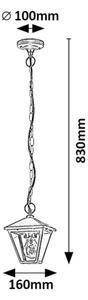 Rabalux 7149 - Lampada da esterno a catena PARAVENTO 1xE27/40W/230V IP44