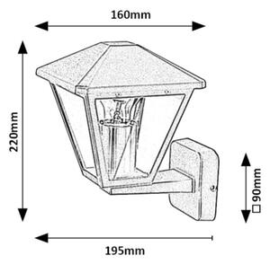 Rabalux 7146 - Lampada da parete esterna PARAVENTO 1xE27/40W/230V IP44