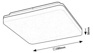 Rabalux 7250 - Plafoniera da bagno a LED PERNIK LED/24W/230V IP54