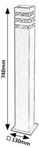 Rabalux 7380 - Lampada esterna ANKARA 1xE27/12W/230V IP44