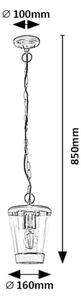 Rabalux 7268 - Lampada da esterno a catena SAVANO 1xE27/40W/230V IP44