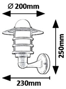 Rabalux 7678 - Applique da esterno DARRINGTON 1xE27/20W/230V IP44