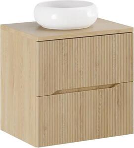 Mobile lavabo NORDIC CREMONA 2S 60cm rovere cremona con lavabo da appoggio WIKI